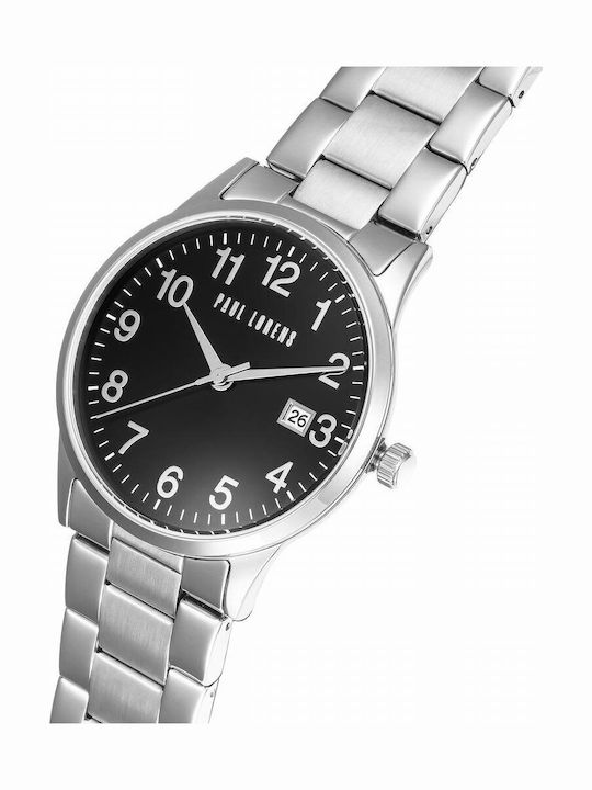 Paul Lorens Γυναικείο Ρολόι 41mm Μπαταρίας με Μαύρο Μεταλλικό Μπρασελέ
