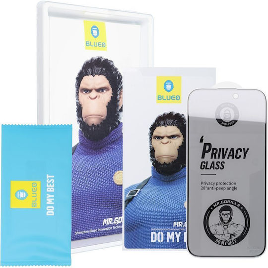 Galaxy 5D Privacy Tempered Glass Μαύρο (Samsung Galaxy S25, Mr. Monkey)