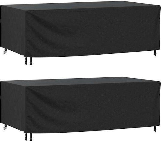 vidaXL Waterproof Sofa Cover Black 229x113x73cm 2pcs