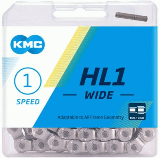 KMC Chain HL1 Wide Silver BMX Freestyle 100 Links 303789