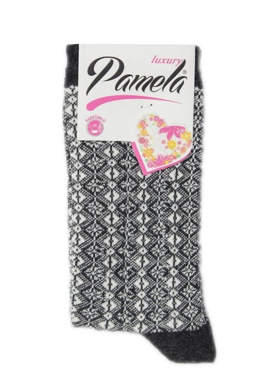 Șosete Casual pentru Femei Rhompus I Bumbac Pamela 18868 Gri Închis