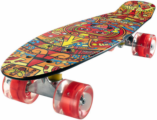 Action One Complete Penny Board Azteca 56 X 15 Cm Led Wheels