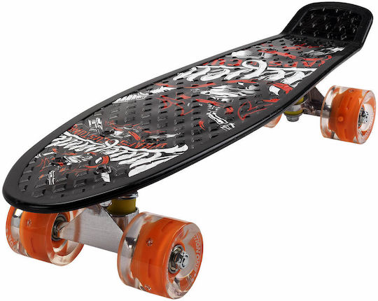 Action One Complete Penny Board Warp 56 X 15 Cm Led Wheels