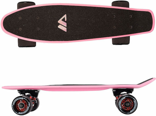 Action One Komplettes Penny Board Pro Serie 56 x 15 cm Breite Räder Pink