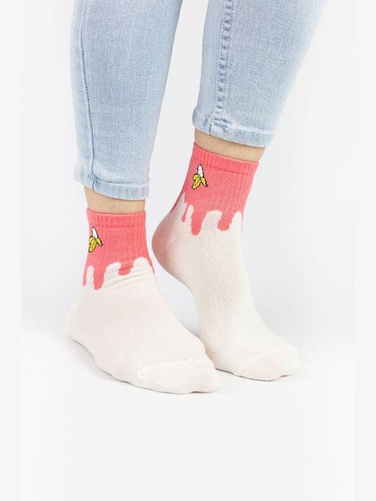 Șosete Femei Până la Jumătatea Gambei Fructe Bumbac 3 Perechi Design 36483 Multicolor