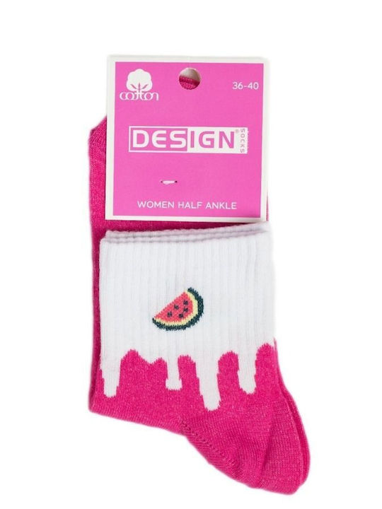 Șosete Femei Până la Jumătatea Gambei Fructe Bumbac 3 Perechi Design 36483 Multicolor