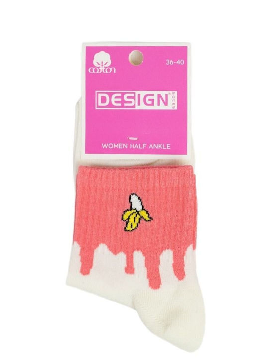 Șosete Femei Până la Jumătatea Gambei Fructe Bumbac 3 Perechi Design 36483 Multicolor