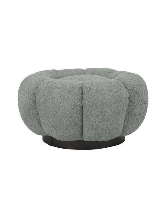 Nester Armchair Swivel with Footstool Light Green 98x97x69cm