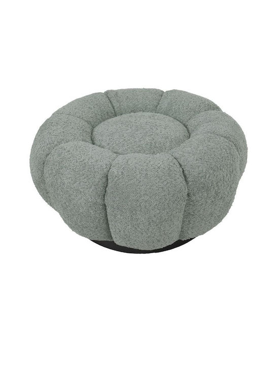 Nester Armchair Swivel with Footstool Light Green 98x97x69cm