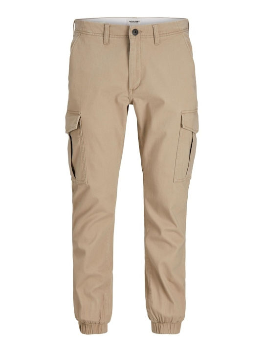 Trousers Cargo Elastic in Slim Fit Crockery