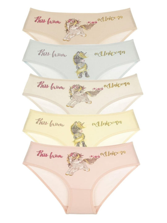 Donella Set of Kids' Briefs Multicolored 5pcs