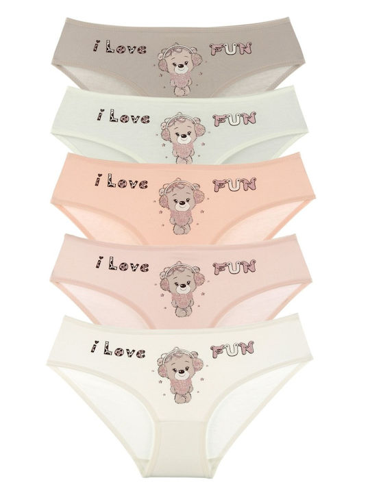 Donella Set of Kids' Briefs Multicolored 5pcs