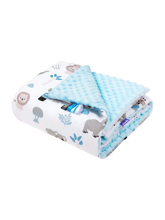 Jukki Blanket Nursery Swaddling Blankets Cotton Blue 75x100cm