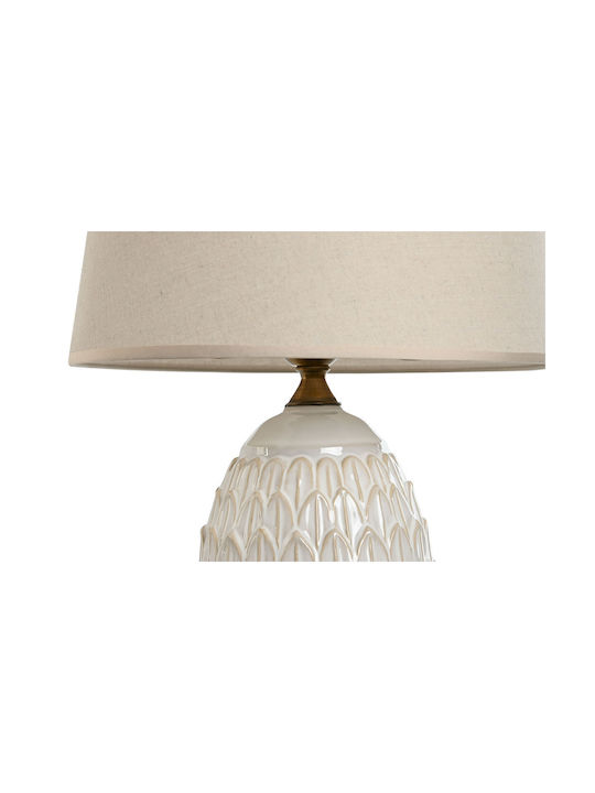 Home Esprit Ceramic Table Lamp with White Shade and Base