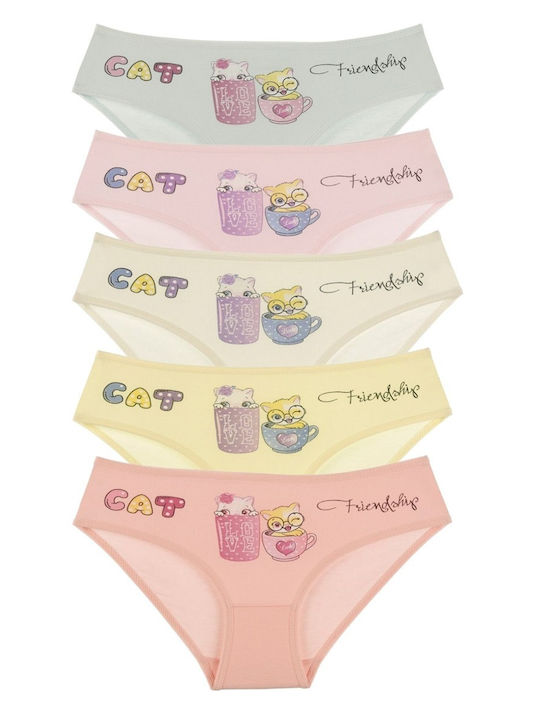 Donella Set of Kids' Briefs Multicolored 5pcs