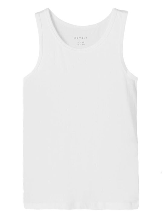 Name It Set of Kids' Undershirts White-black 4pcs