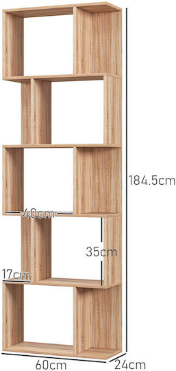 Bibliotecă Din Lemn 60x24x184.5cm 833-450V00ND Bibliotecă Din Lemn 60x24x184.5cm 833-450V00ND