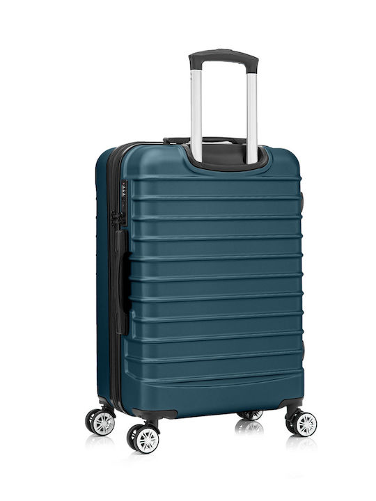 Quasar Line Reisekoffer Hartschalen Petrol Blue mit 4 Räder Set 3Stück