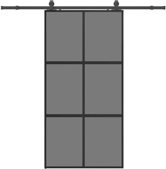 Vidaxl Σετ Συρόμενης Πόρτας Υλικό Μαύρο 102,5x205 Cm Μαύρο Vidaxl Σετ Συρόμενης Πόρτας Υλικό Μαύρο 102,5x205 Cm Μαύρο