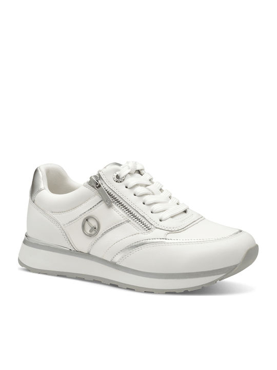 Tamaris Sneakers Λευκά / Ασημί