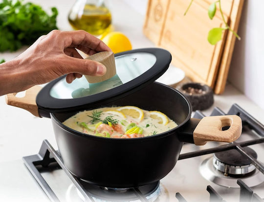 MasterChef Natürliche Tiefe Topf aus Aluminium 24cm