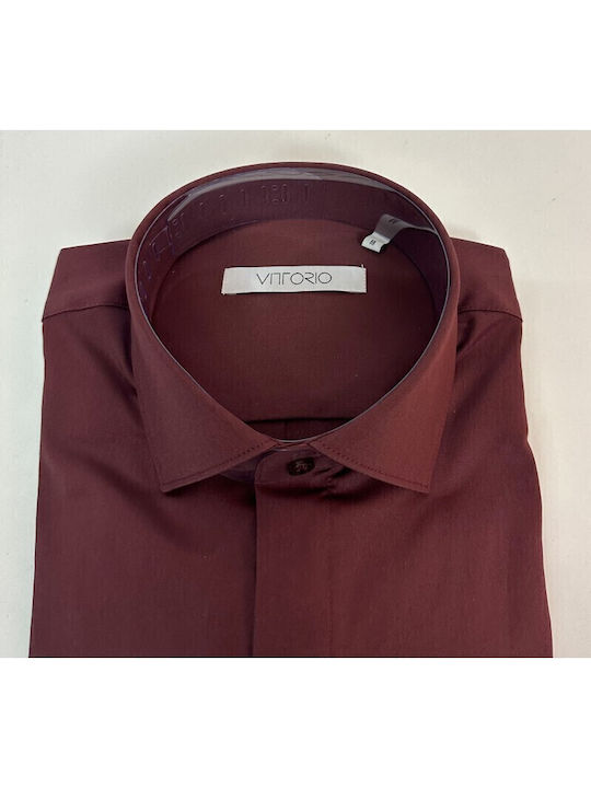 Langärmlig Hemd Bordeaux