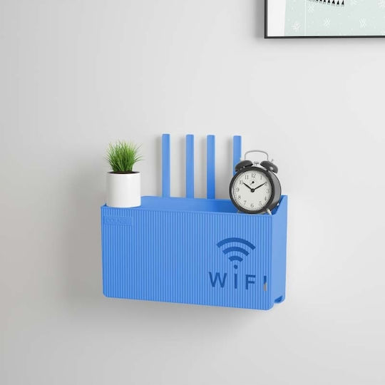 Wandschrankhalter WLAN-Schalter Router Blau