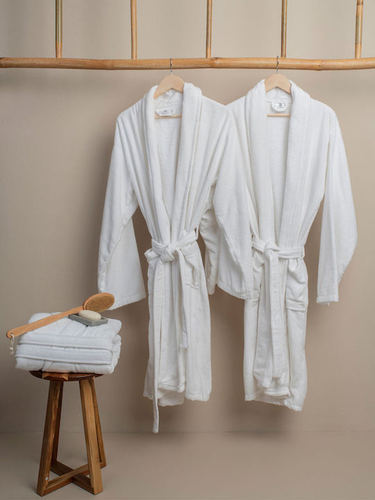 Sunshine Women's Collar Bathrobe White