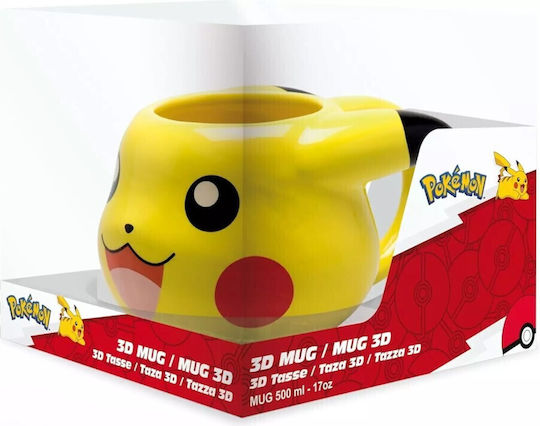 Abystyle Pokemon Pikachu 3d Mug 500ml Abymuga474