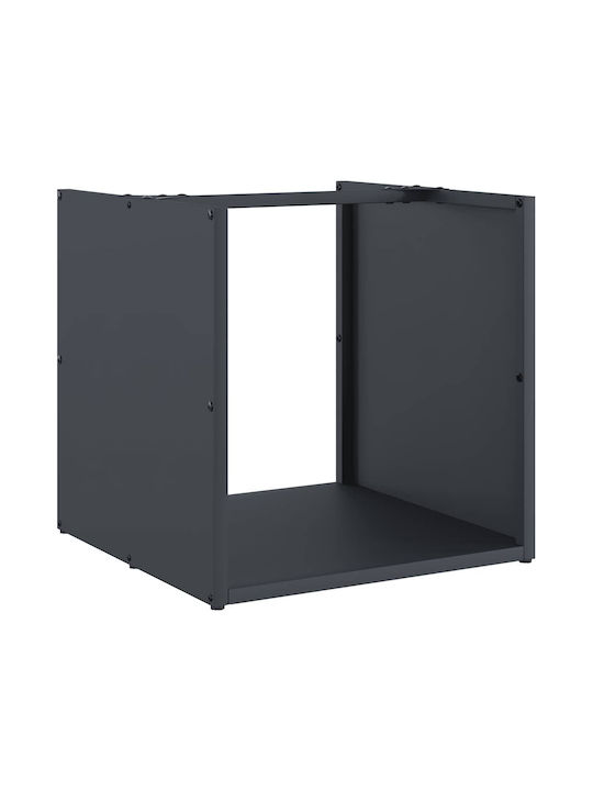 vidaXL Ξύλινο Ράφι Αποθήκευσης Ξύλων 40x40x40cm Γκρι