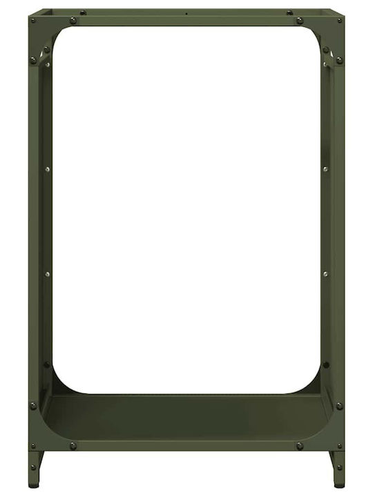 vidaXL Ξύλινο Ράφι Αποθήκευσης Ξύλων 44x28x65cm Πράσινο