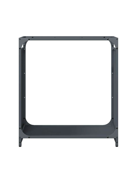 vidaXL Ξύλινο Ράφι Αποθήκευσης Ξύλων 60x28x65cm Γκρι