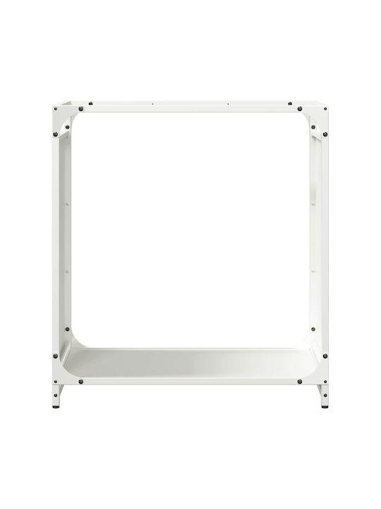 vidaXL Lemn Raft Depozitare lemne 60x28x65cm Negru