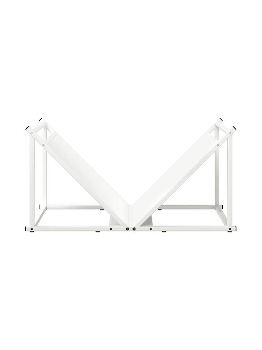 vidaXL Wooden Shelf Wood Storage 70x43x34.5cm White