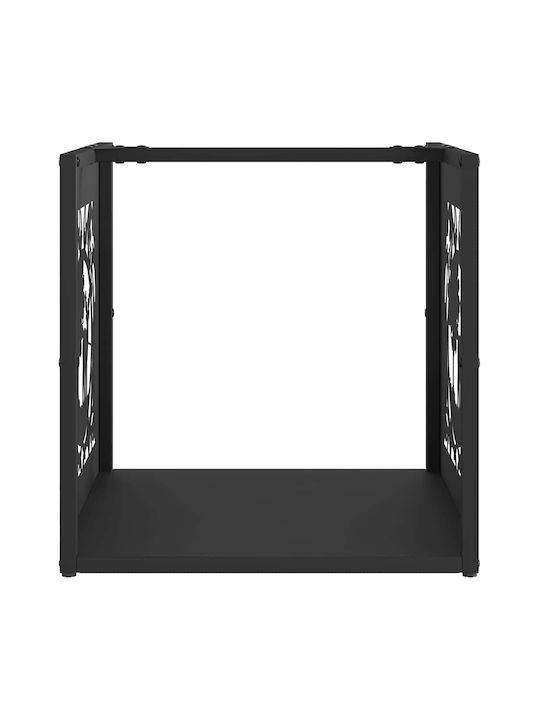 vidaXL Ξύλινο Ράφι Αποθήκευσης Ξύλων 40x40x40cm Μαύρο