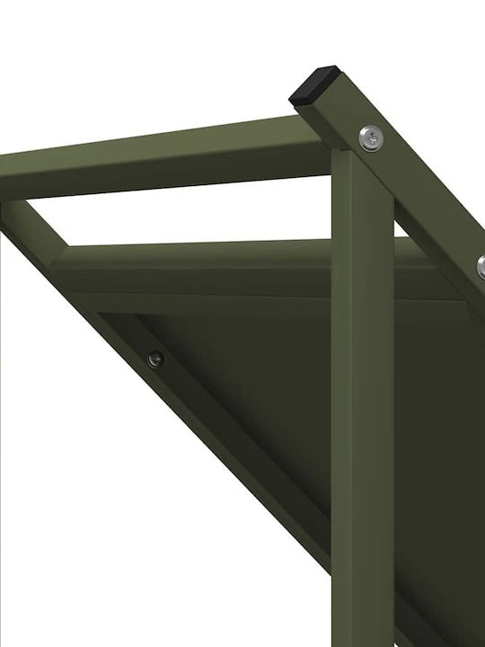 vidaXL Lemn Raft Depozitare lemne 70x43x34.5cm Verde
