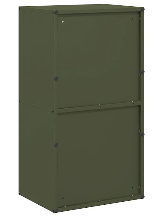 vidaXL Дърво Рафт Съхранение на Дърва 40x30x75см Зелен