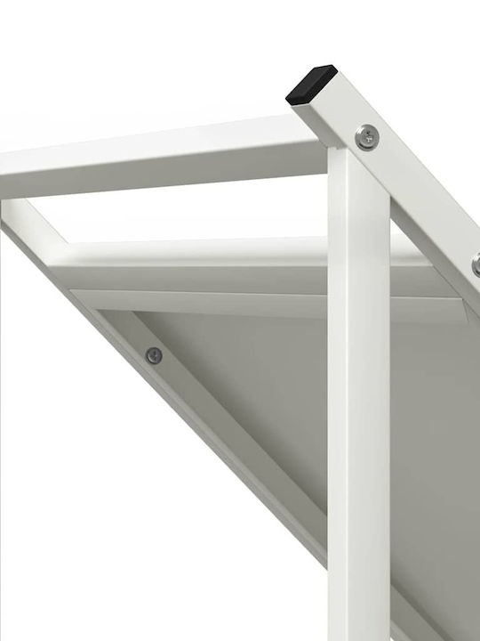 vidaXL Wooden Shelf Wood Storage 70x43x34.5cm White