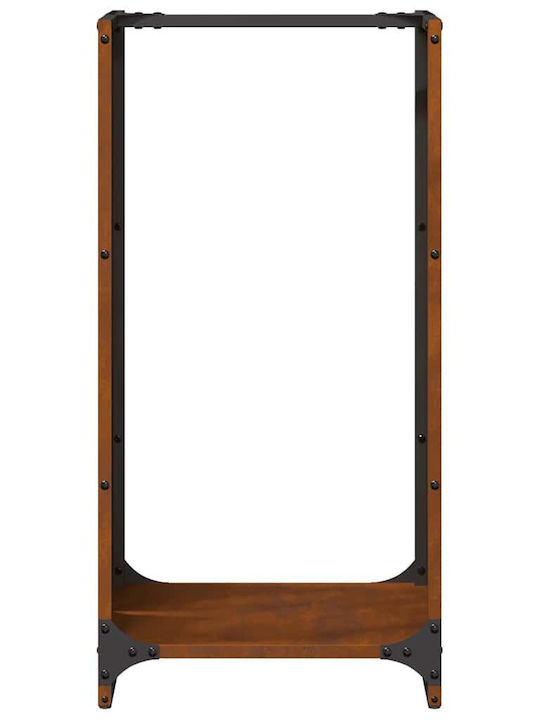 vidaXL Inox Ράφι Αποθήκευσης Ξύλων 40x30x80cm Ασημί