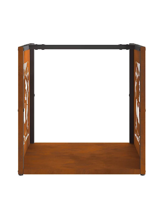 vidaXL Inox Shelf Wood Storage 40x40x40cm Silver