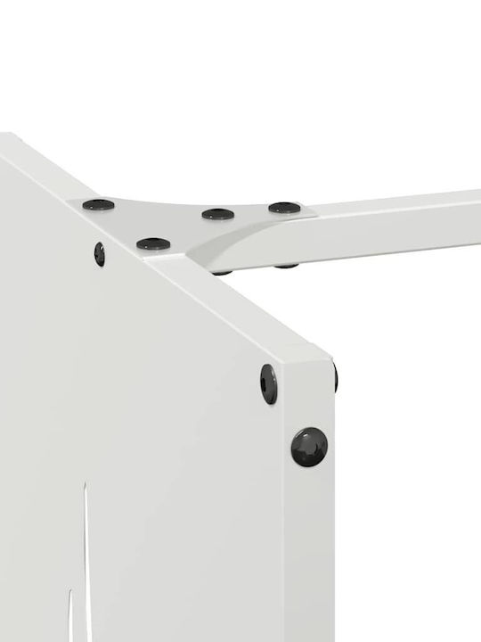 vidaXL Ξύλινο Ράφι Αποθήκευσης Ξύλων 40x30x80cm Λευκό