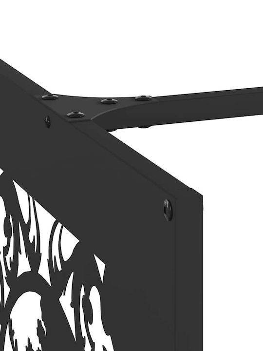 vidaXL Ξύλινο Ράφι Αποθήκευσης Ξύλων 40x40x40cm Μαύρο