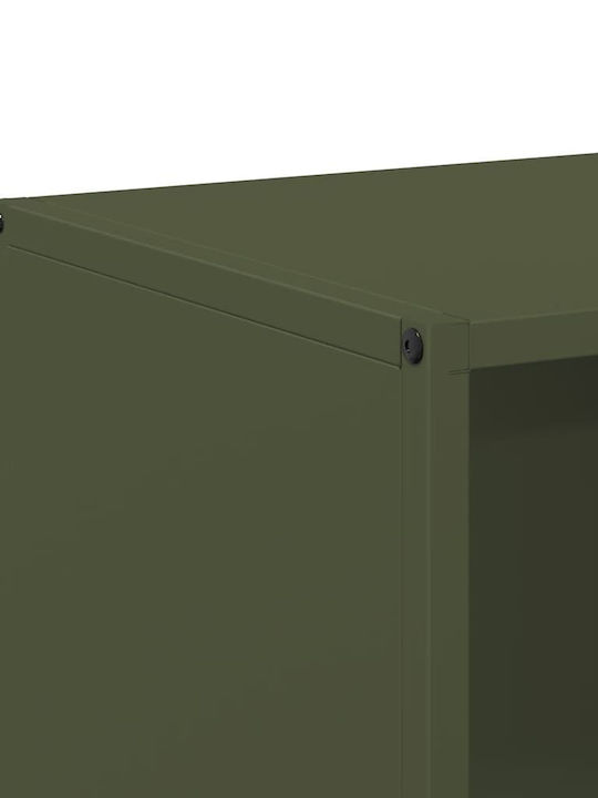 vidaXL Дърво Рафт Съхранение на Дърва 40x30x75см Зелен