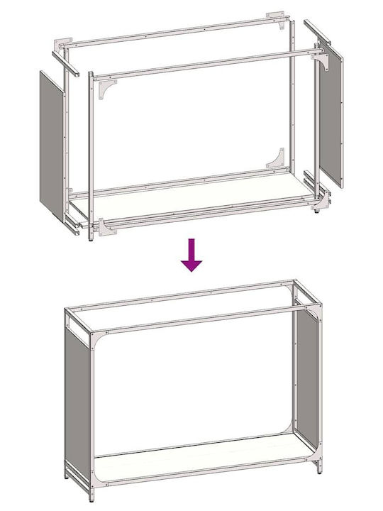 vidaXL Wooden Shelf Wood Storage 90x28x65cm White