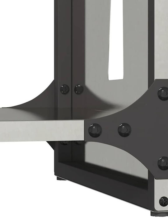 vidaXL Inox Ράφι Αποθήκευσης Ξύλων 40x30x80cm Ασημί