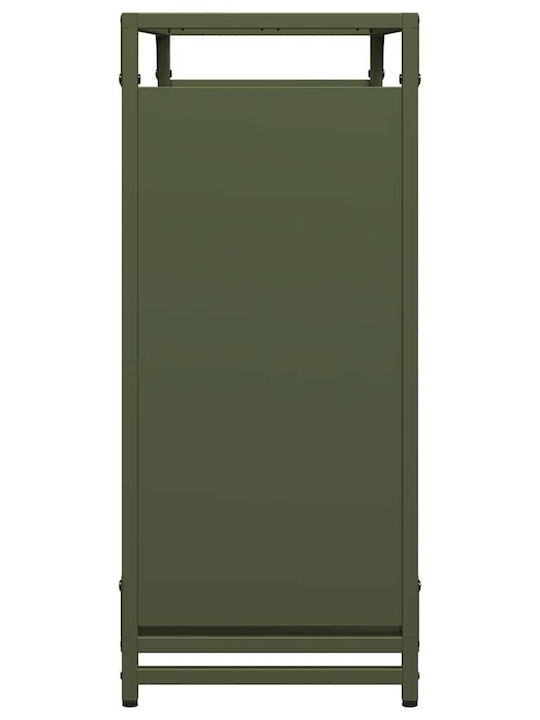 vidaXL Lemn Raft Depozitare lemne 90x28x65cm Verde