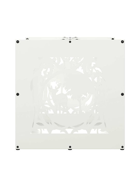 vidaXL Ξύλινο Ράφι Αποθήκευσης Ξύλων 40x40x40cm Λευκό