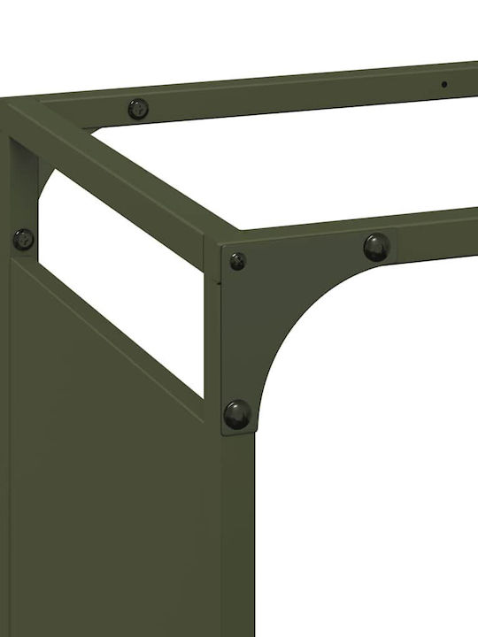 vidaXL Lemn Raft Depozitare lemne 90x28x65cm Verde
