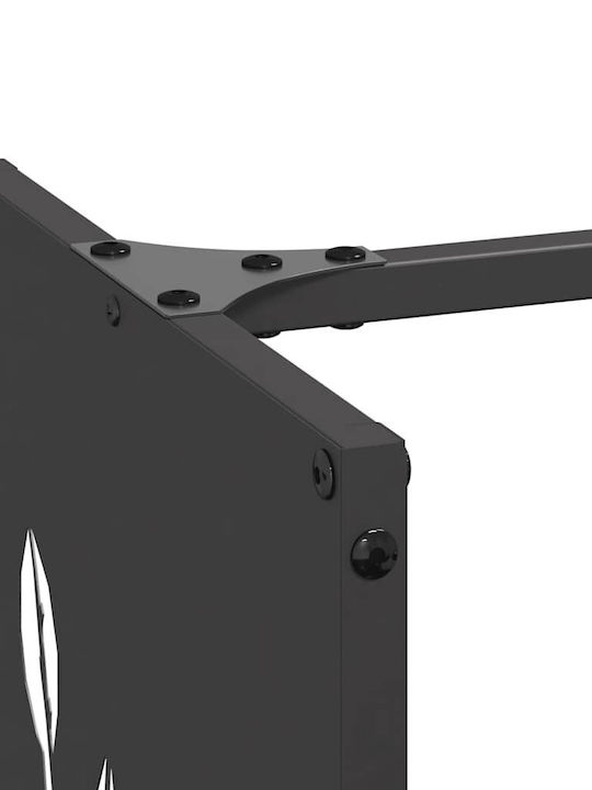 vidaXL Ξύλινο Ράφι Αποθήκευσης Ξύλων 40x30x80cm Μαύρο