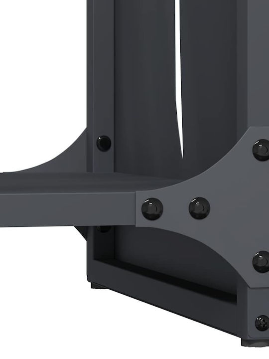 vidaXL Ξύλινο Ράφι Αποθήκευσης Ξύλων 40x30x80cm Γκρι